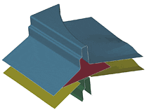 スプリングバック予測前のダイ形状