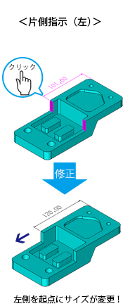 長さ編集片側指示左