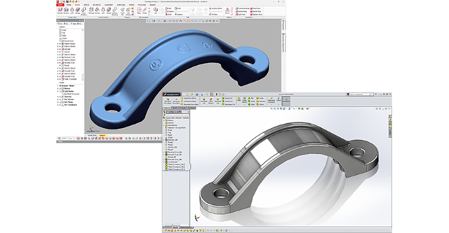 Design X を使用して 3D メッシュを Solidworks ソリッドモデルに変換