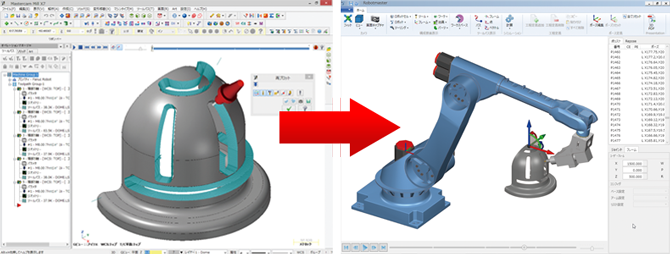 Robotmasterでロボットプログラミングに変換！